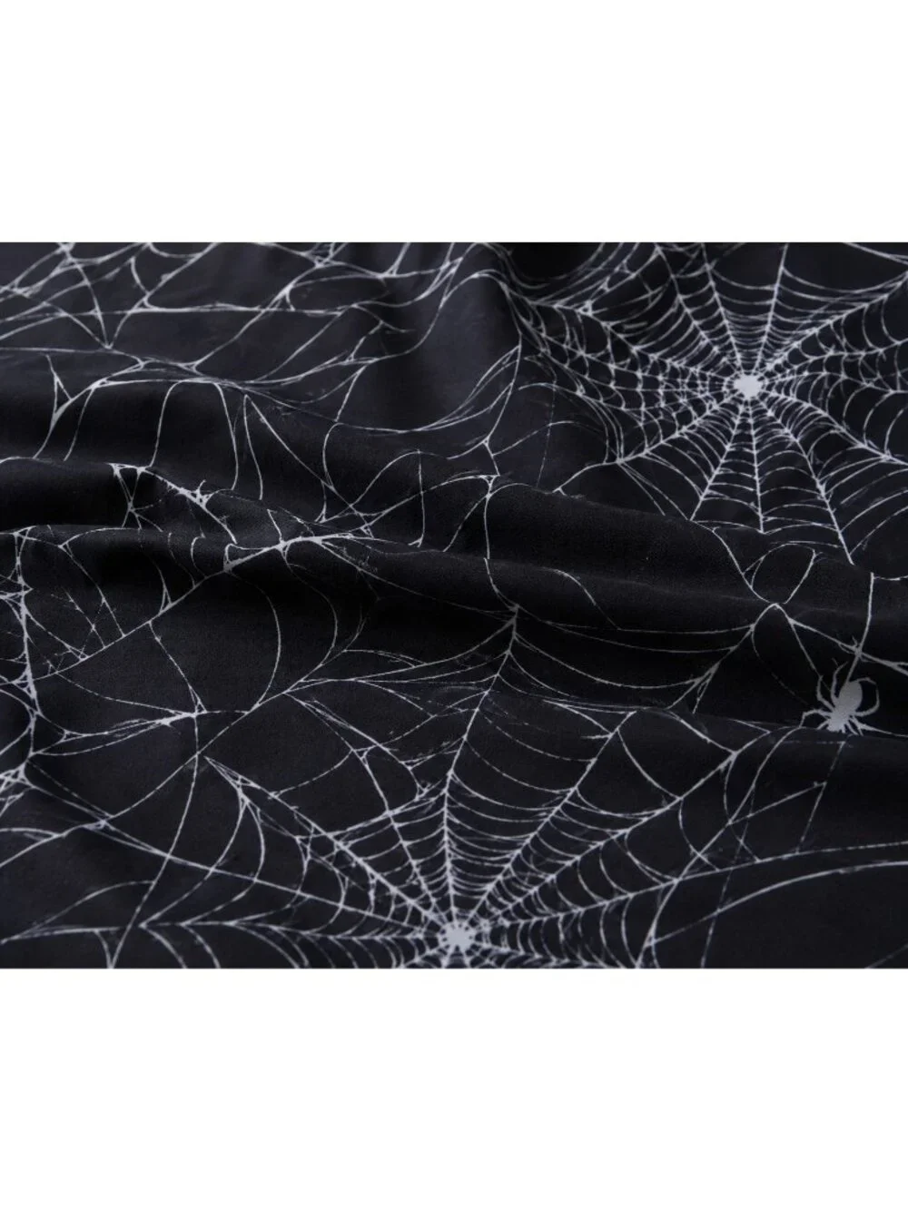 Dolls Kill Dolls Home Spider Webs Gothic Goth Halloween Sheet Set Black White
